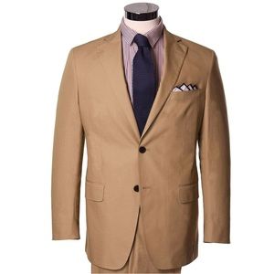 Haspel Poplin Tan Suit Frank Stella